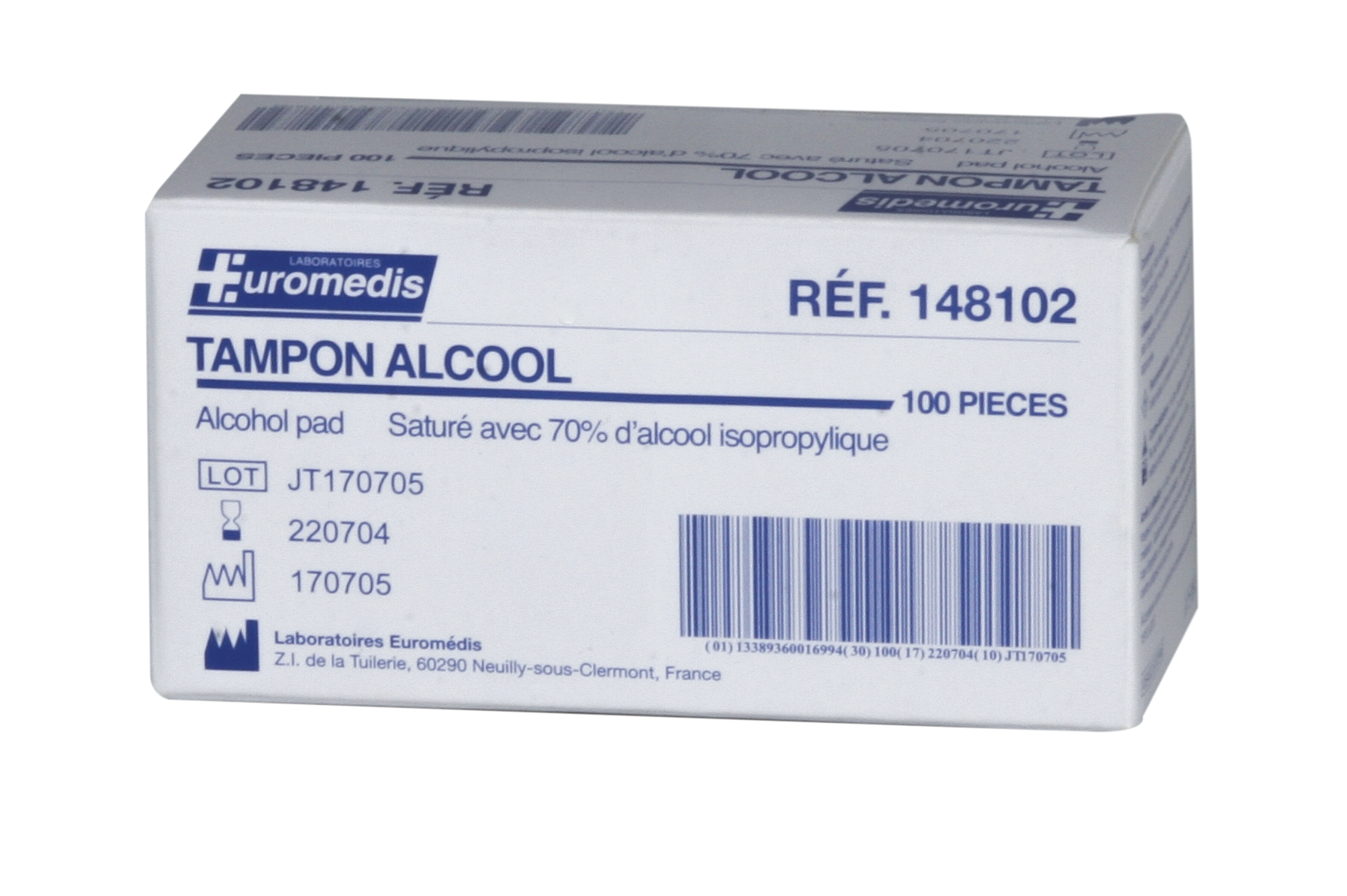 TAMPON ALCOOL 70°